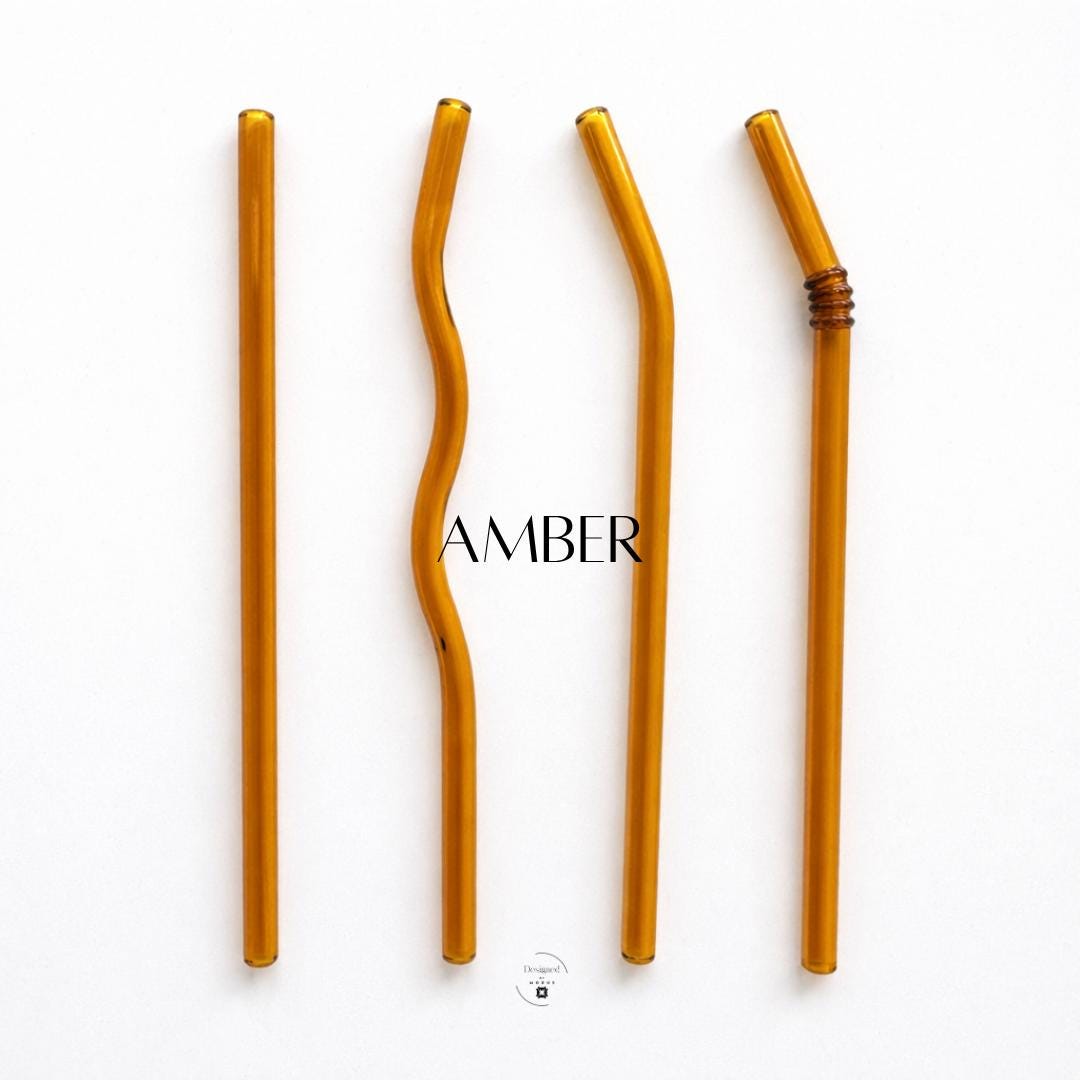 Reusable Glass Straw Set Eco Friendly Sustainable Alternative Drinking Solution Zero Waste Kitchen Accessory Colorful Options Environmental Choice Plastic Free Living Cocktail Bar Essential Smoothie Sipping Tool Daily Beverage Use Multiple