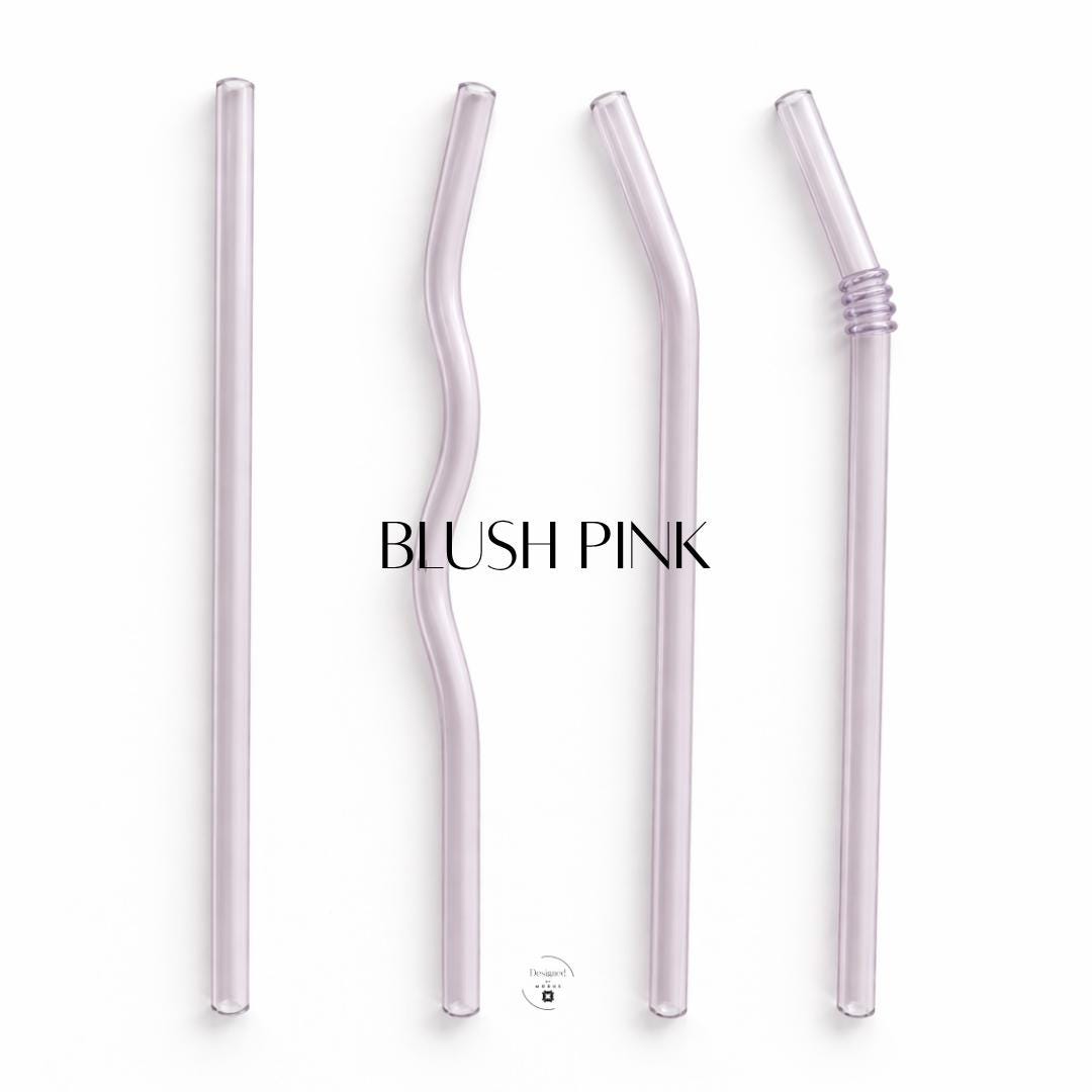 Cocktail Bar Accessory Reusable Glass Straw Set Smoothie Sipping Tool Eco Friendly Alternative Daily Beverage Use Sustainable Kitchen Collection Zero Waste Lifestyle Choice Colorful Options Available Multiple Colors Selection Environmental