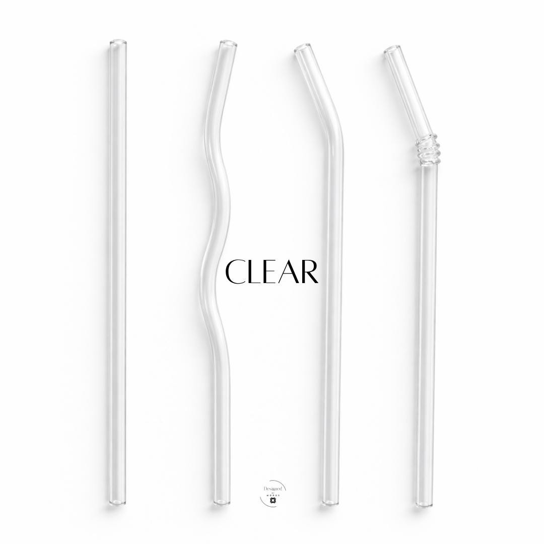 Colored Glass Straws Reusable Drinking Set Sustainable Kitchen Collection Multiple Color Options Available Rainbow Selection Eco Friendly Alternative Zero Waste Lifestyle Choice Durable Design Long Lasting Quality Elegant Beverage Accessory