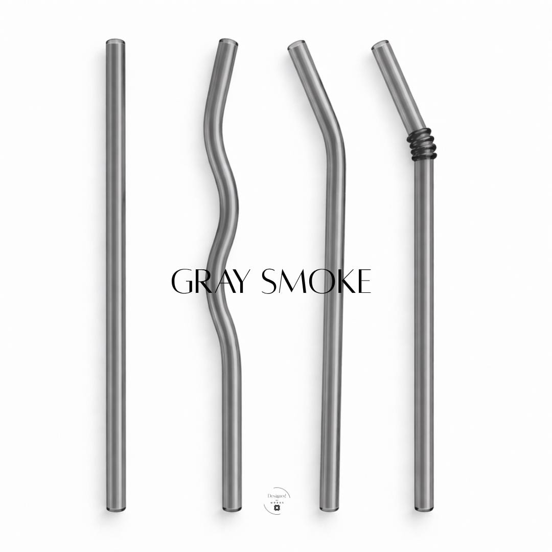 Cocktail Bar Accessory Reusable Glass Straw Set Smoothie Sipping Tool Eco Friendly Alternative Daily Beverage Use Sustainable Kitchen Collection Zero Waste Lifestyle Choice Colorful Options Available Multiple Colors Selection Environmental