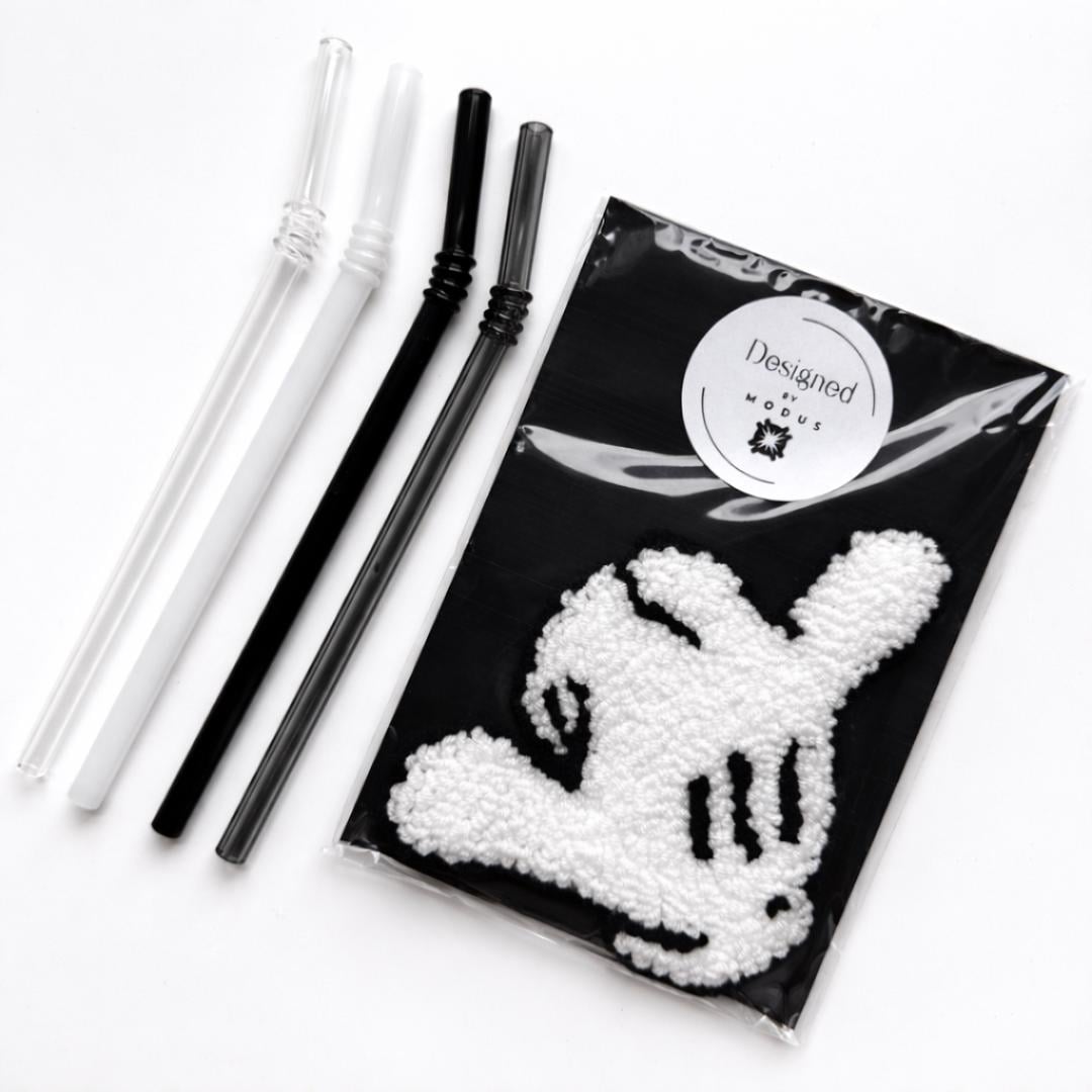 Mug Rug Coaster Punch Needle Handmade Cotton Drink Mat Coffee Table Protection Shaka Hand Gesture Hang Loose Sign Cartoon Glove White Design Black Outline Beach Vibes Coastal Style Aloha Spirit Right On Attitude Perfect Friend Gift Casual