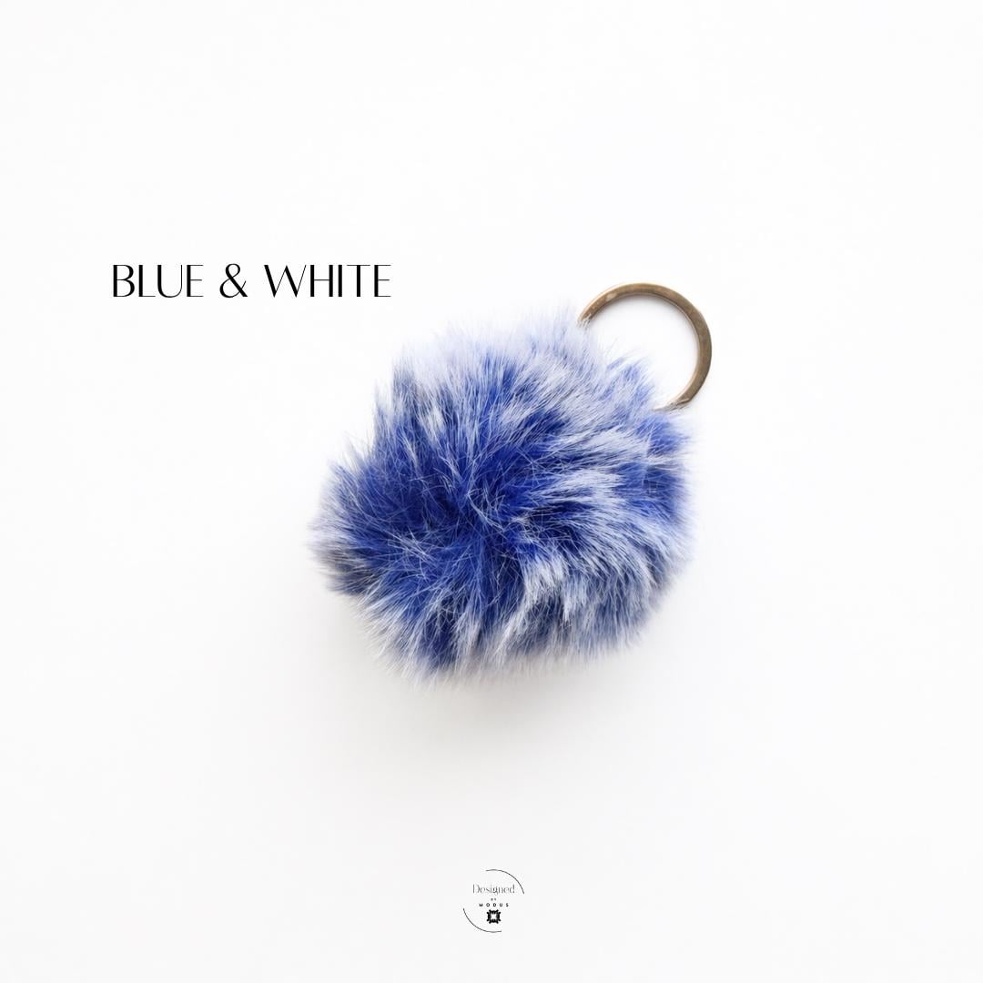 Faux Fur Ball Pompom Keychain Blue Shades Fluffy Soft Texture 3 Inch Diameter Metal Keyring Attachment Bag Charm Purse Accessory Backpack Decoration Birthday Gifts Teen Girls Stocking Stuffers Party Favors Handbag Charm Sky Navy Turquoise