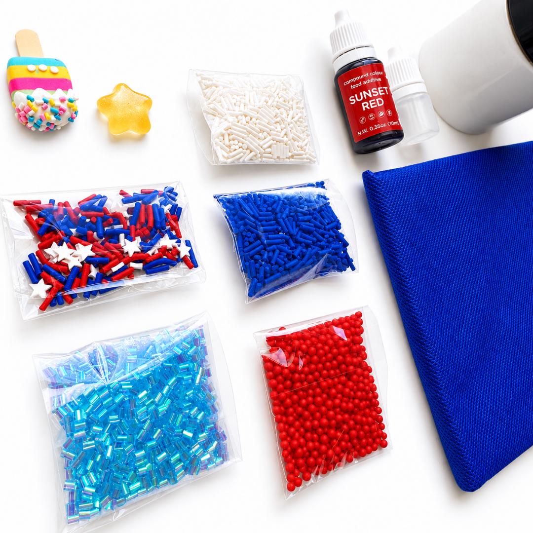 Red White and Blue Slime Kit:  Kids Craft Activity, Sensory Play Party Favor