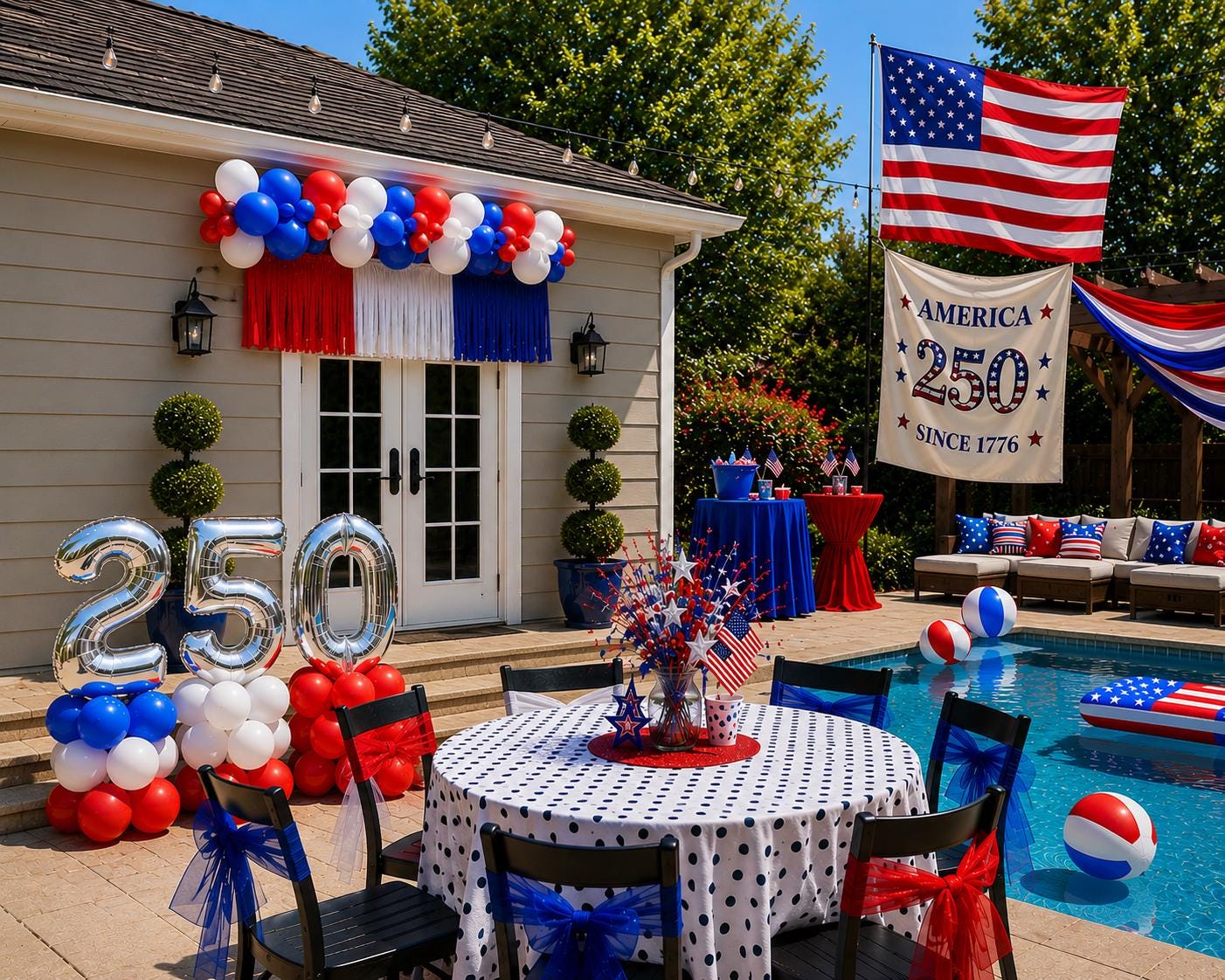 Balloon Garland Kit Independence Day America 250 Patriotic Party Decoration Supplies 4th July Celebration Backdrop Photo Booth Diy Assembly