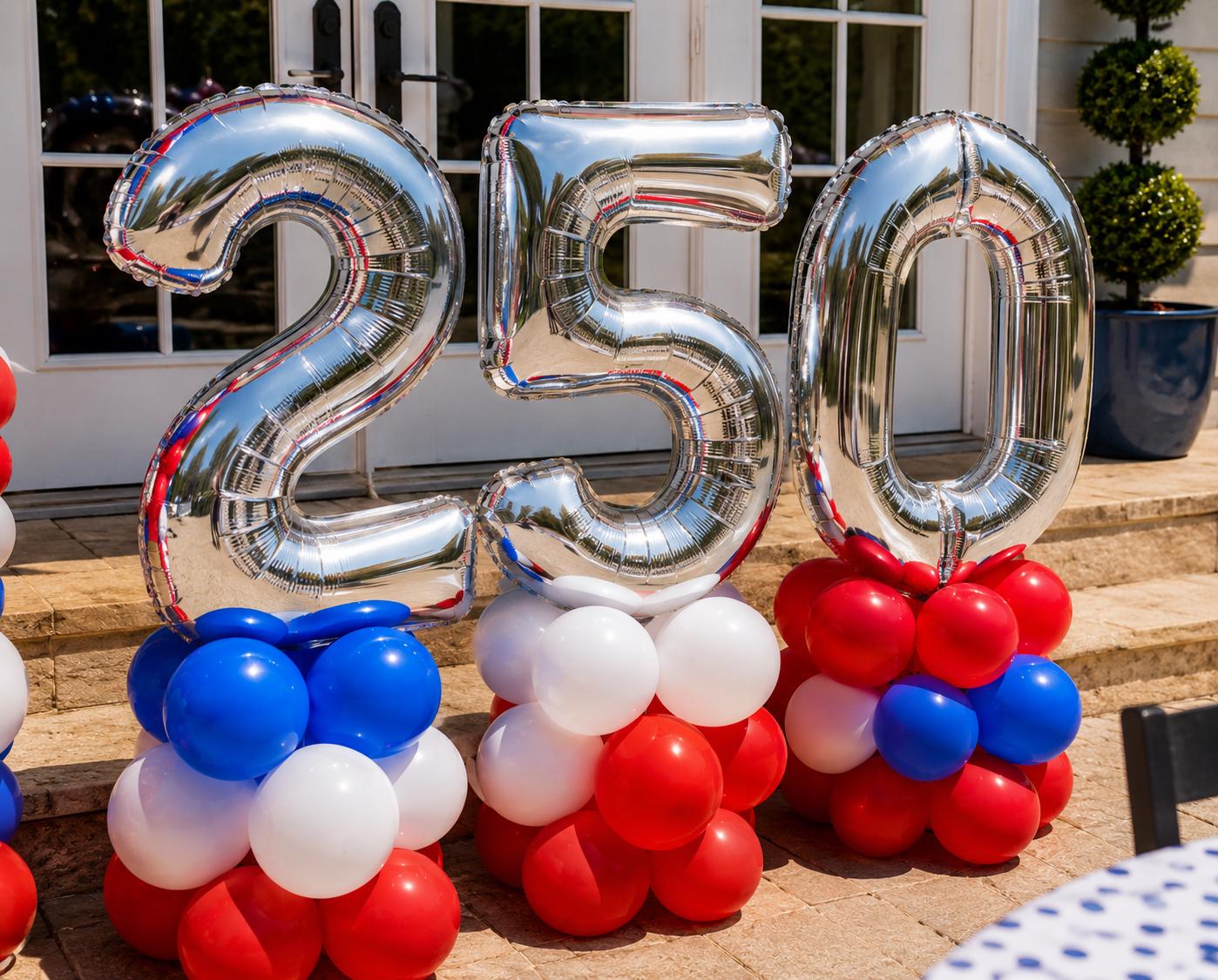Red White Blue Patriotic Party Supplies Fourth July Balloon Garland Kit Complete Independence Day Celebration Theme 250 Year American Birthday Anniversary Flag Eagle Mylar Balloons Centerpiece Picks Fringe Garland Decoration Set Reusable Fringe Garland Reusable