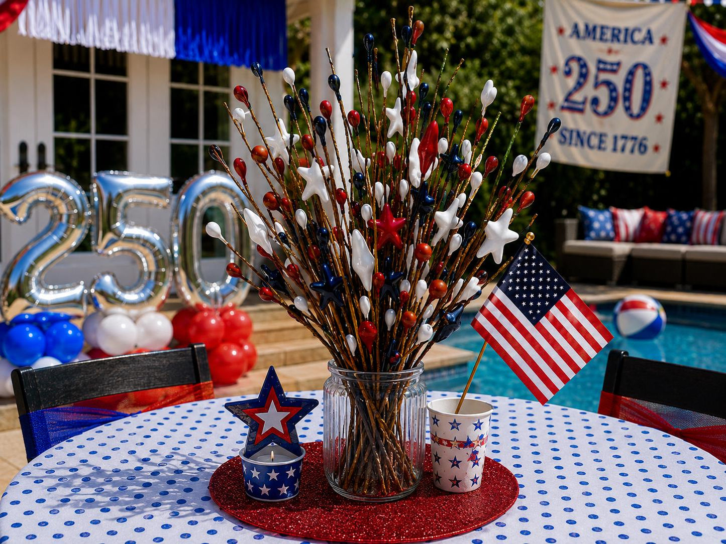 American Flag Balloon Americas 250th Birthday Celebration July Fourth Party Supplies Patriotic Mylar Foil Inflate Memorial Day Veteran