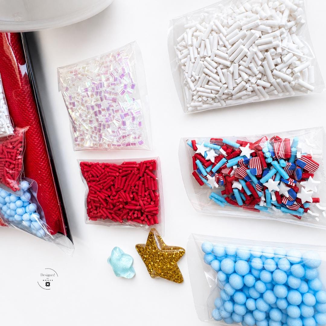 Sensory Play Party Favor Kids Birthday Gift Set Patriotic Slime Kit Independence Day Activity Children Craft Supplies Summer Camp Entertainment Red White Blue Making Collection Holiday Celebration Creative Project American Themed Fun