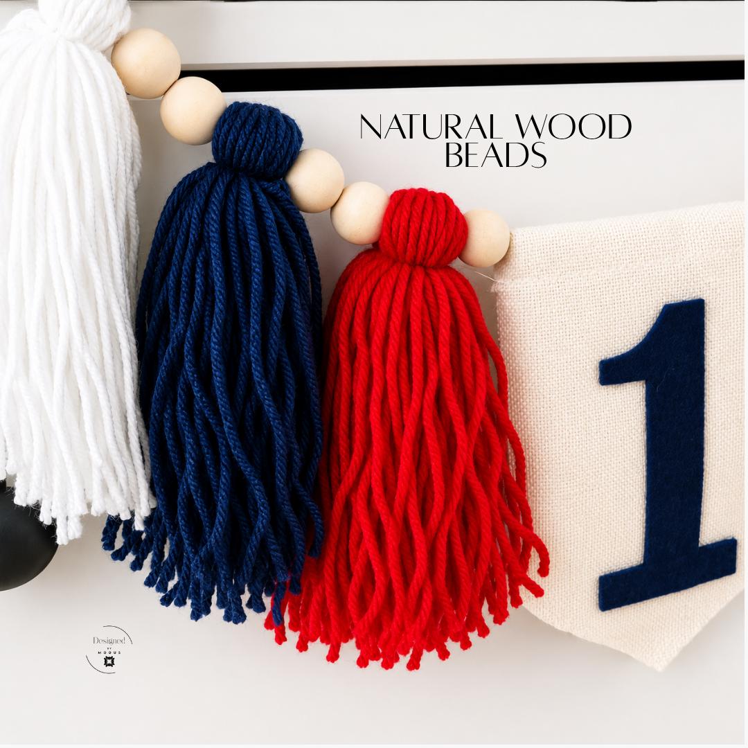 Patriotic First Birthday High Chair Banner: Red, White, Blue Cake Smash Photo Backdrop