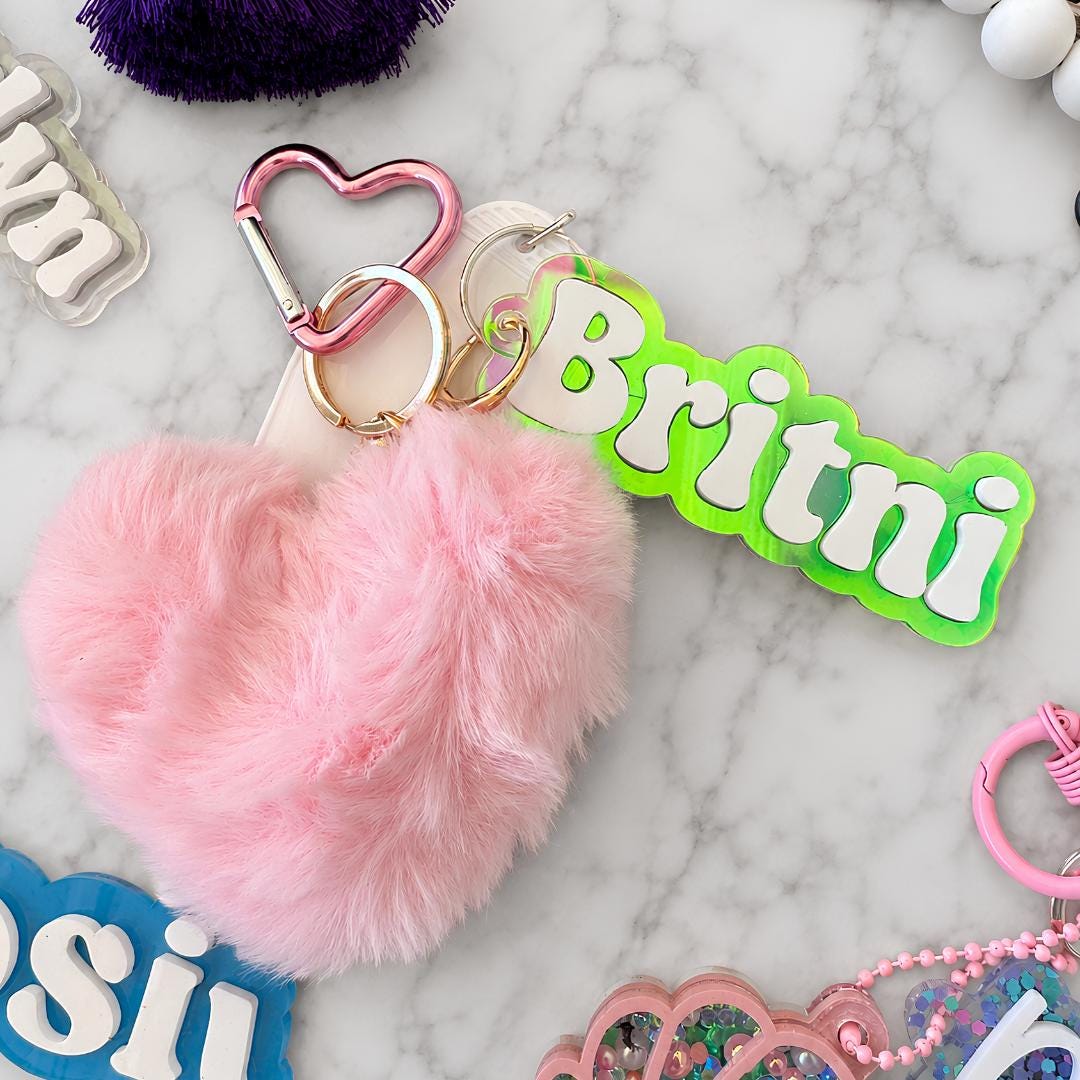 Heart Carabiner Clip – Pink Heart Key Ring for Bags, Purses & Keychains  Cute Metal Heart Clasp for Accessories and Gifts