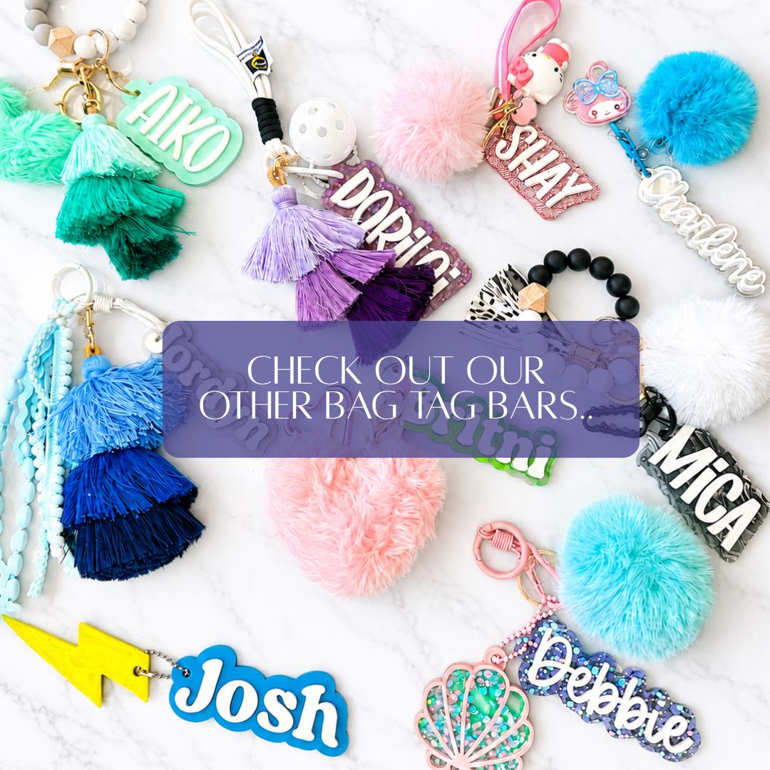 Trendy Wristlet Keychain Personalized Name Tag Beaded Bracelet Key Ring Holder Custom Gift Women Accessory Marble Pattern Silicone Beads Gray White Mint Green Pom Pom White Leather Tassel Ombre Tassel Gold Hardware Acrylic Charm Teacher