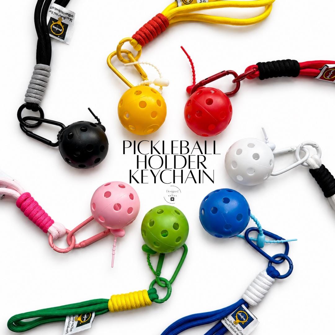 Pickleball Player Gift Personalized Name Tag Custom Heart Acrylic Badge Identifier Bag Charm Sports Accessory Keychain Attachment Team Coordination Essential Zipper Pull Tassel Wristband Bundle Glitter Confetti Options Tournament Player