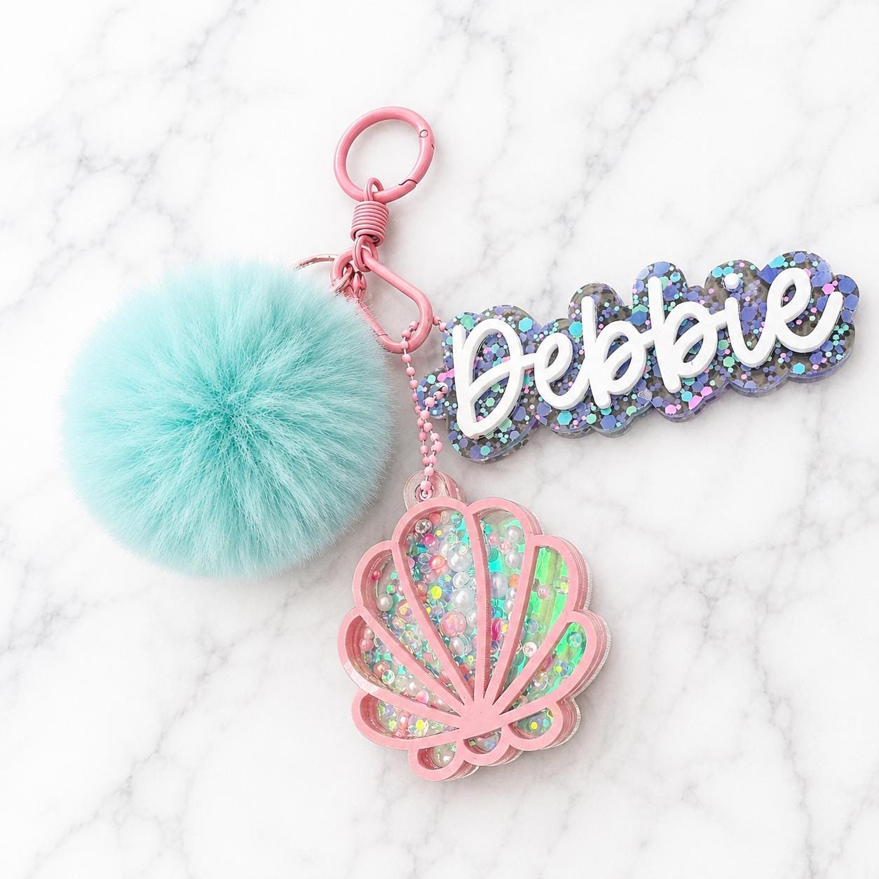 Pickleball Gift Personalized Name Tag Heart Acrylic Badge Custom Player Identifier Bag Charm Keychain Attachment Sports Accessory Team