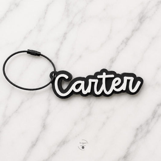 Custom Name Keychain Luggage Tags Backpack Name Tag Personalized Acrylic Keyring Water Bottle Tags Kids Diaper Bag Tag Gift Grandkids