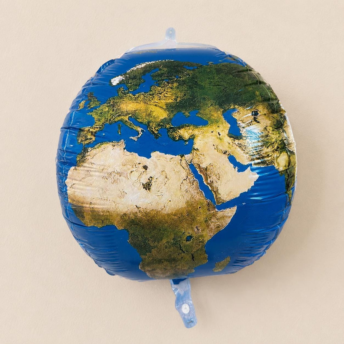 Earth Day Party Balloon Decoration Globe Design Mylar Foil Inflatable World Map Continents Oceans Blue Water Green Land Tan Desert Display Classroom Teacher Appreciation Gift Geography Learning Science Education Tool Back School Supply