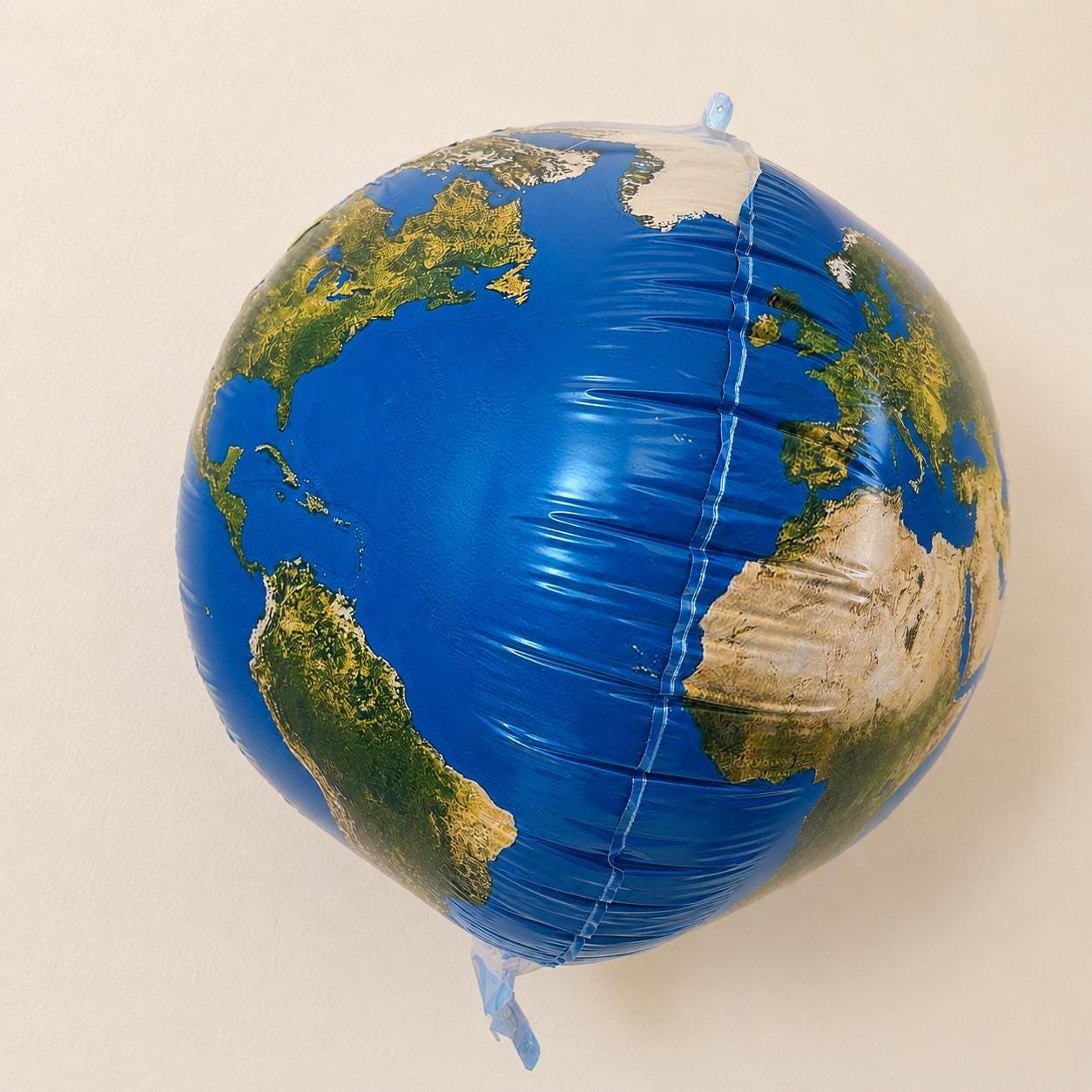 Classroom Teacher Appreciation Gift Geography Learning Science Education Tool Globe Design Mylar Foil Balloon Earth Day Party Decoration Inflatable World Map Continents Oceans Blue Water Green Land Tan Desert Display Back School Supply
