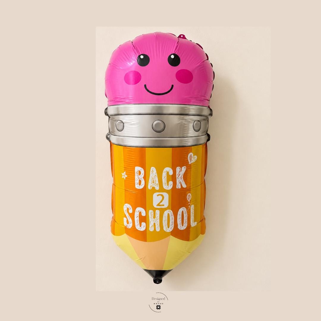 Back to School Bus Balloon Yellow Foil Mylar Shaped Inflatable Party Classroom Celebration First Day Kindergarten Student Teacher