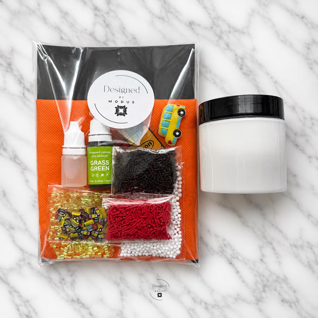 Creative Toy Sensory Play Slime Making Kit Party Entertainment Supplies Birthday Gift Activity Bundle Complete Starter Pack Storage Organizer Container Pre Made Slime Activator Dye Apron Foam Balls Beads Charms Kids Craft Project Back
