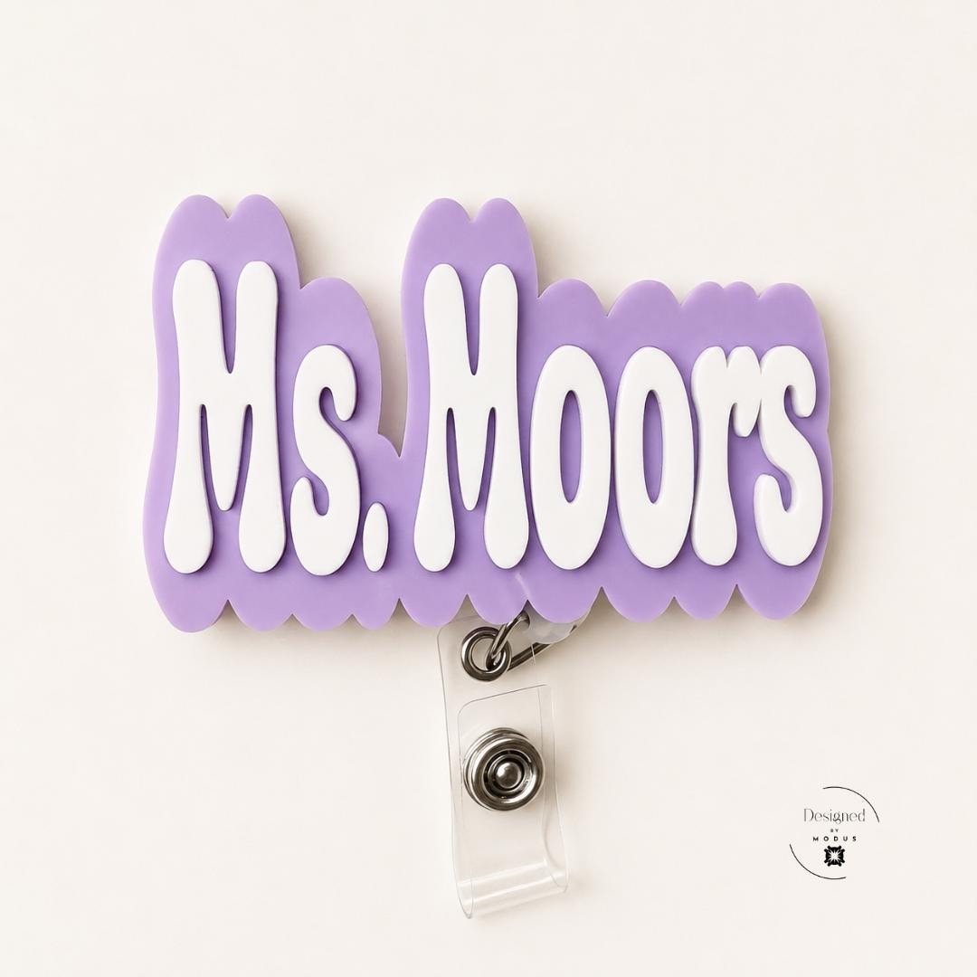 Back To School Gift Teacher Appreciation Bundle Personalized Name Set Badge Reel Clipboard Wooden Holder Rainbow Keychain Wristlet Charm Custom Desk Accessories Four Piece Collection Classroom Organization Essential Complete Teacher Present