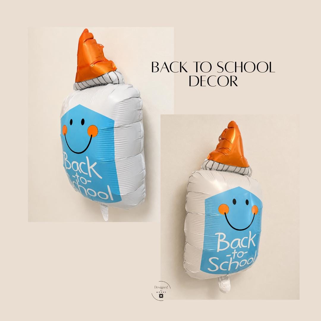 Glue Bottle Balloon Back School Teacher Appreciation Gift Classroom Party Decoration First Day Celebration Student Supply Mylar Foil Smiling