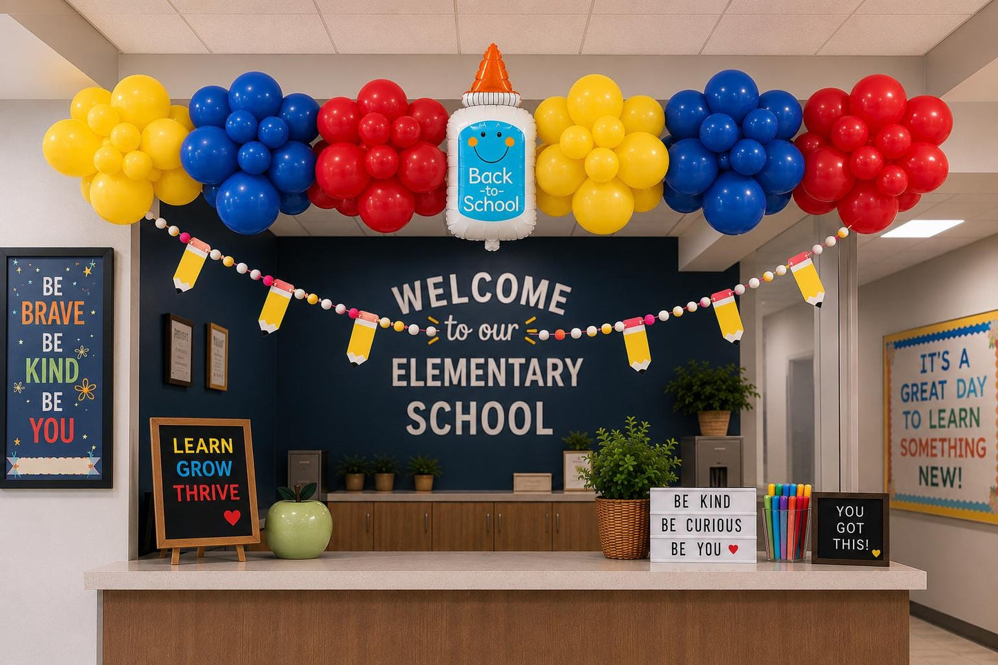 Glue Bottle Balloon Back School Teacher Appreciation Gift Classroom Party Decoration First Day Celebration Student Supply Mylar Foil Smiling