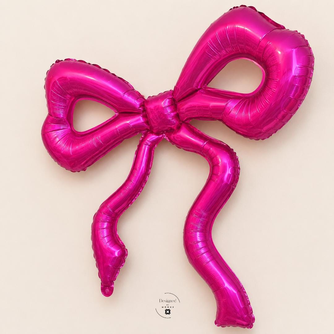 Princess Theme Party Decoration Hot Pink Metallic Balloon Giant 36 Inch Mylar Foil Birthday Girl Baby Shower Bridal Celebration Bachelorette Party Supplies Shiny Reflective Surface Scalloped Edge Detail Perfect Statement Centerpiece
