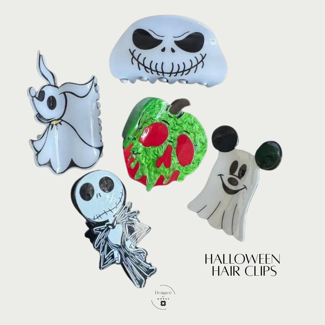 Halloween Hair Clips: Nightmare Before Christmas, Disney Inspired