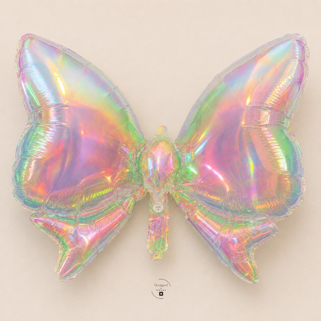 Giant Mylar Bow Holographic Rainbow Party Decoration Perfect Baby Shower Gift Topper Birthday Celebration Oversized Display Iridescent Backdrop Photo Prop Large Statement Room Accent Air Filled Design Beautiful Event Essential Premium