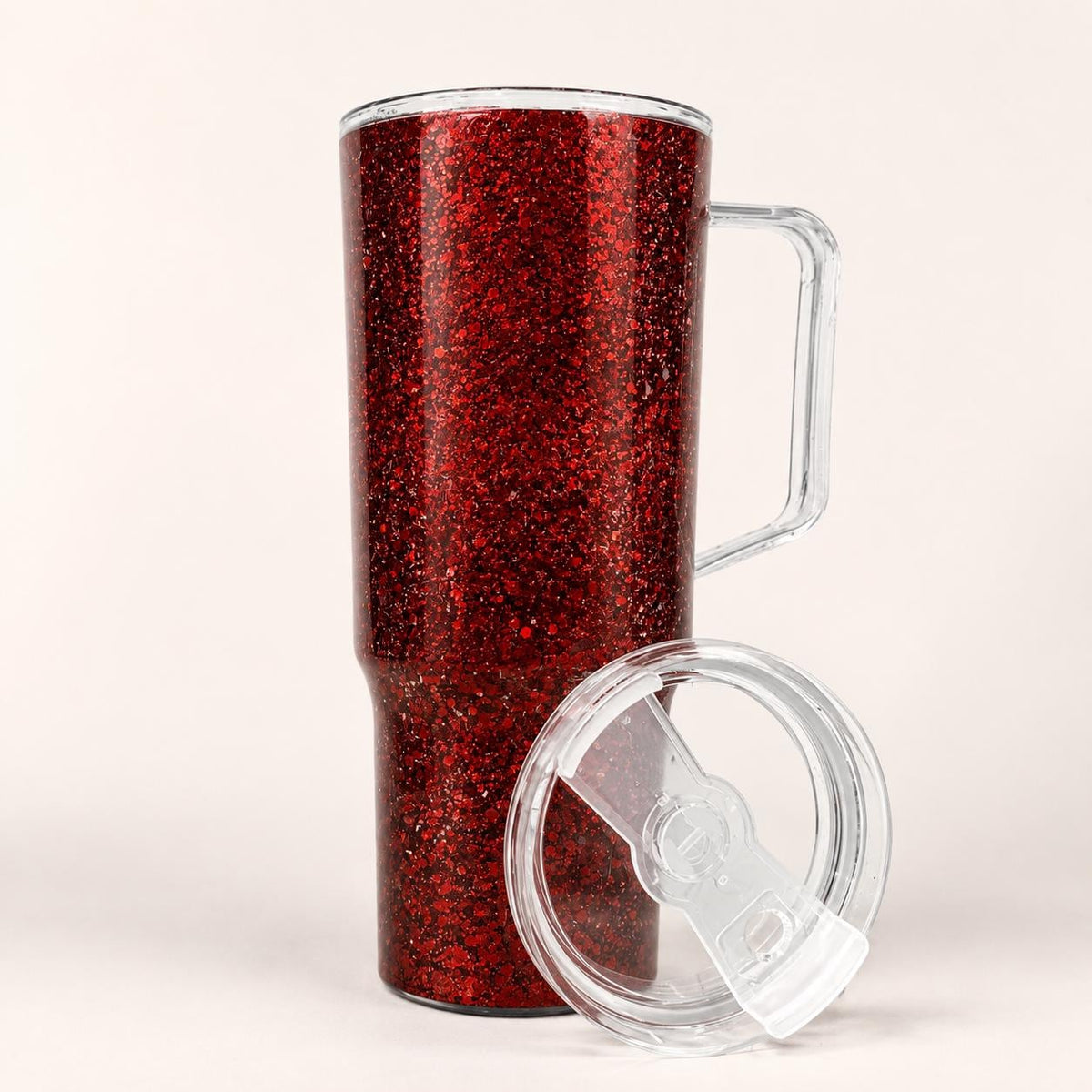 Halloween Glitter Snow Globe Tumbler with Handle – 40oz Iced Coffee Cup – Spooky Gift Drinkware for Women, Teachers & Moms