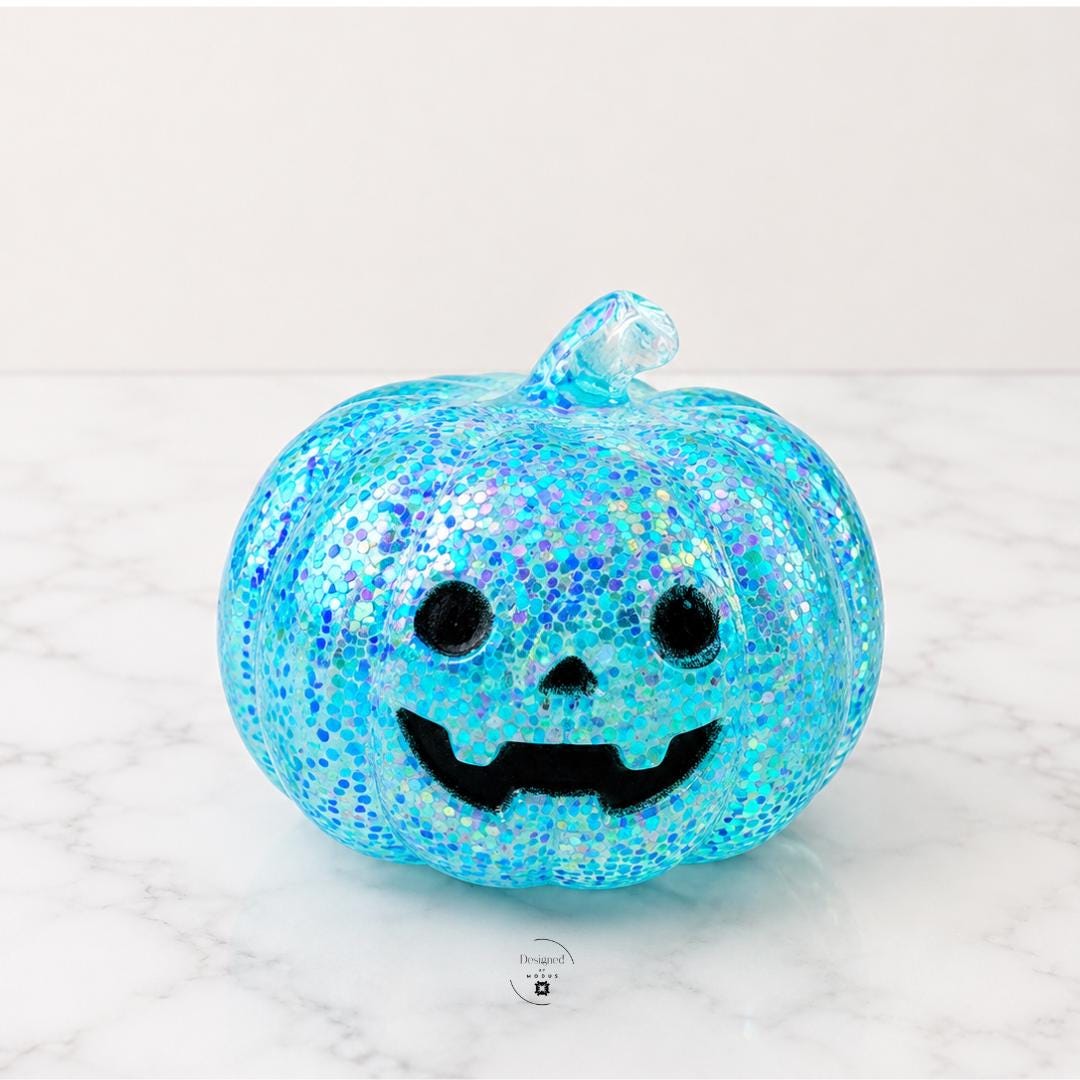 Glitter Filled Squishy Halloween Character Set Pumpkin Ghost Bat Design Translucent Rubber Toy Kid Friendly Party Favor Sensory Fidget Item Non Toxic Certified Safe Colorful Blue Green Pink Options Perfect Classroom Gift Goodie Bag Filler