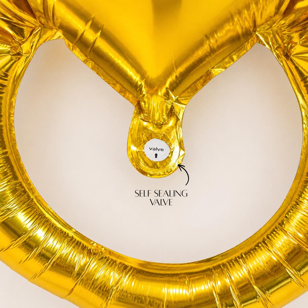 Bridal Shower Balloon Engagement Ring Shape Large Party Decoration Proposal Celebration Photo Prop Bachelorette Gift Idea Diamond Foil Balloon Metallic Gold Iridescent Finish Wedding Anniversary Party Essential Event Centerpiece Photo Booth