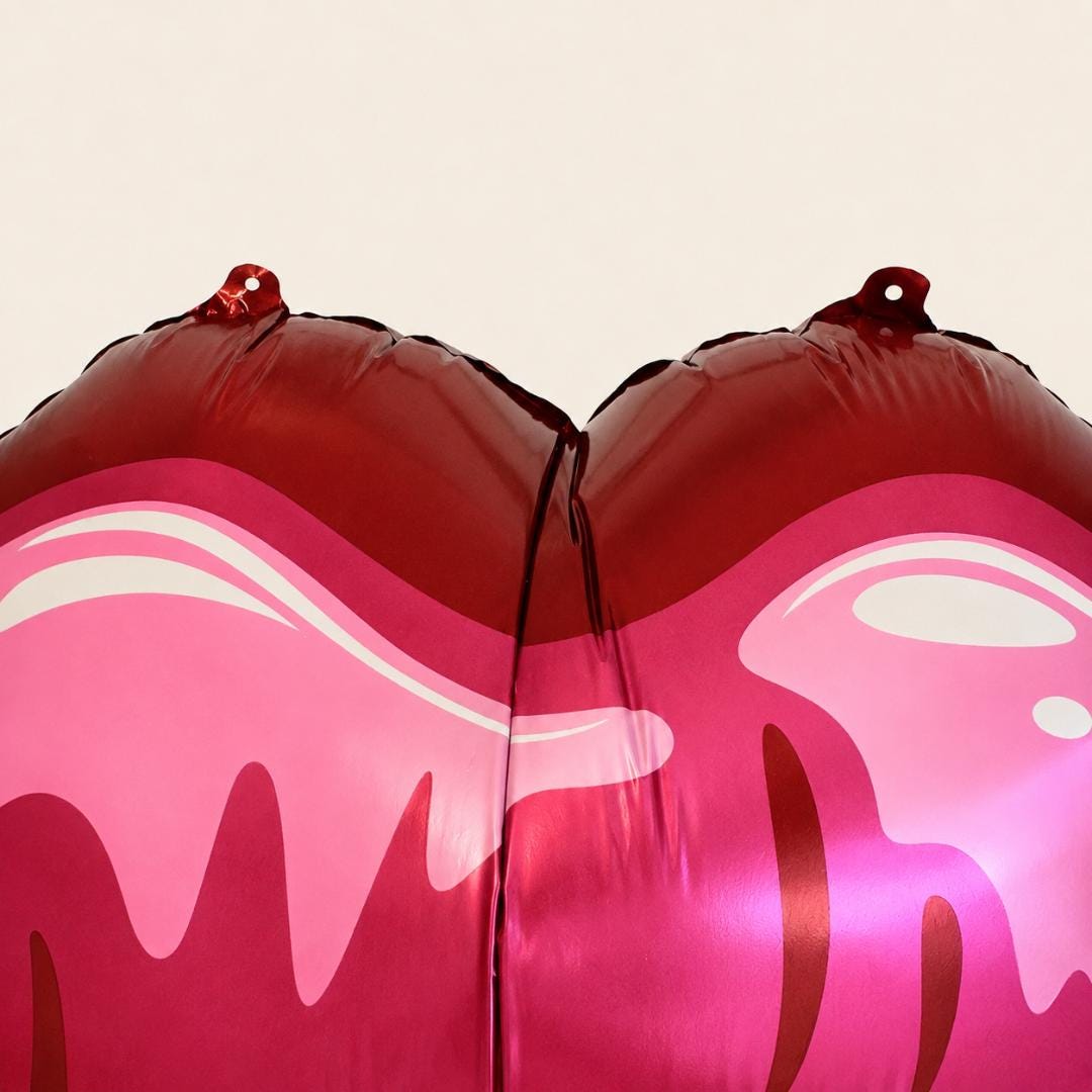 Valentine Party Balloon Photo Prop Bachelorette Giant Lip Kiss Bridal Shower Birthday Decoration Mylar Foil Pink Red Glossy Inflatable