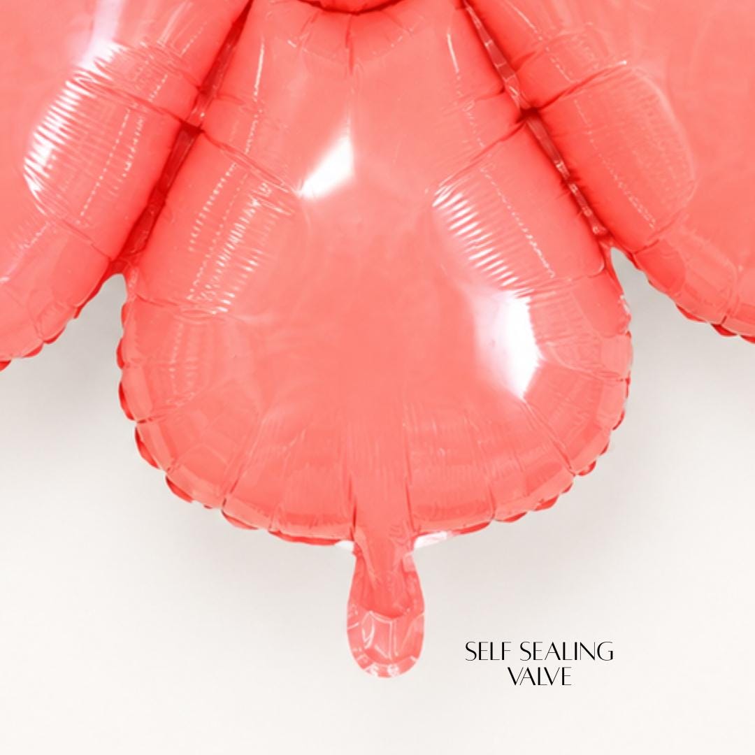Coral Pink Flower Balloon Oversized 32 Inch Mylar Balloon Groovy Birthday Spring Summer Floral Party Balloon Garland Decoration