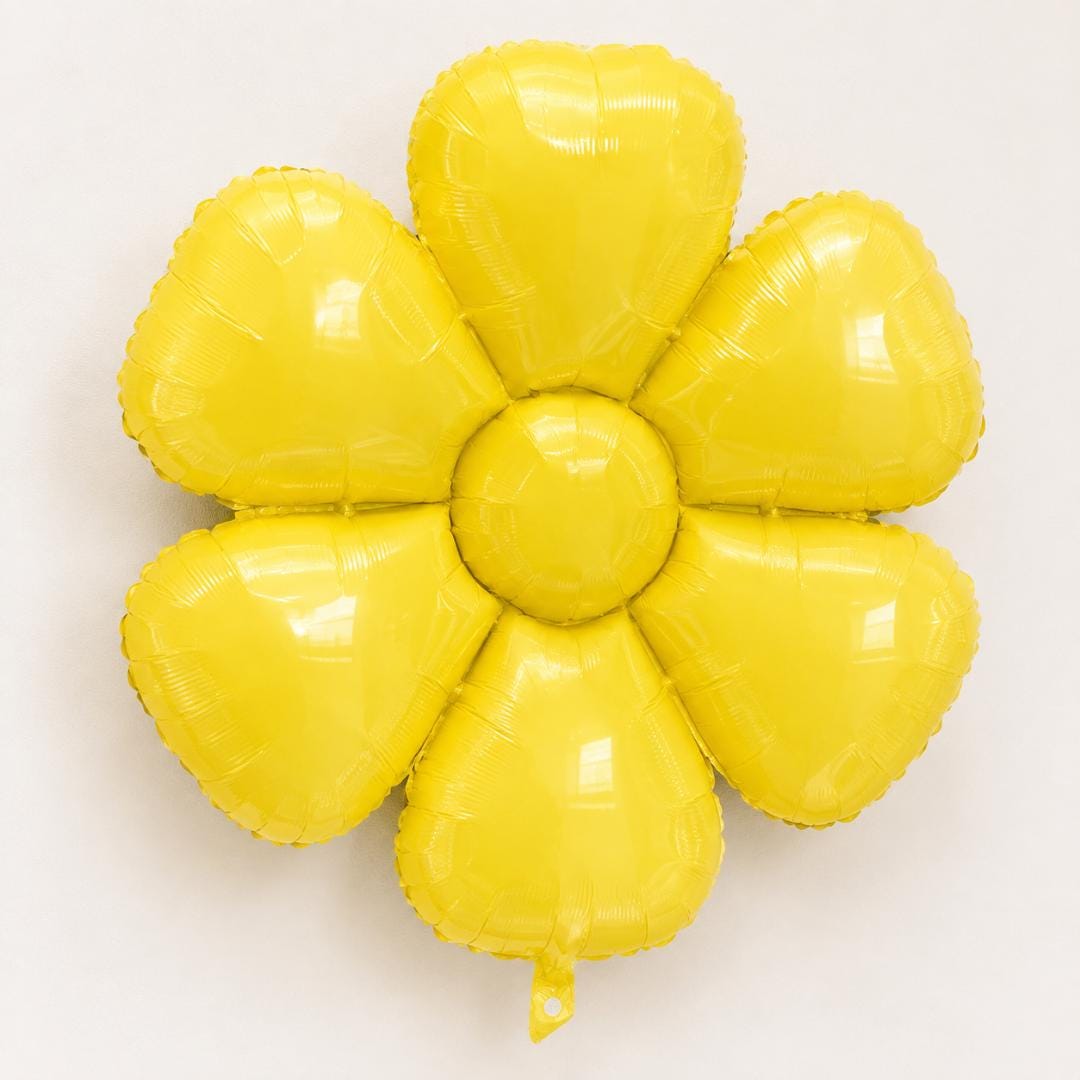 Yellow Flower Balloon 32 Inch Mylar Foil Floral Birthday Party Decoration Groovy Spring Summer Baby Shower Garden Party Backdrop