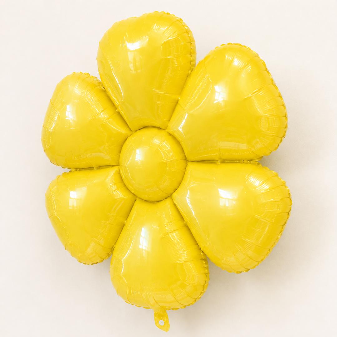 32 Inch Yellow Flower Balloon Mylar Six Petal Floral Decoration Groovy Birthday Party Spring Summer Balloon Garland Party Decor