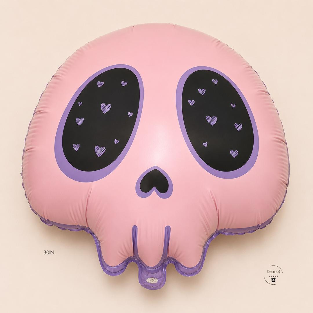 Girls Halloween Balloon Garland Kit Pink Black Purple Balloons Cute Skull Ghost Mylar Striped Balloon Pink Stars Halloween Birthday Party Decor