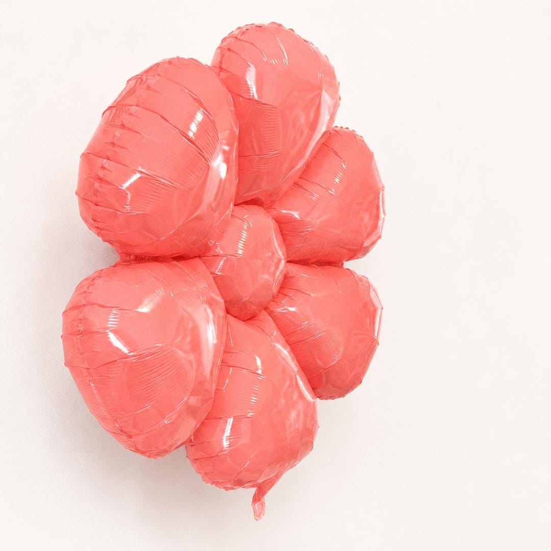 32 Inch Coral Pink Flower Balloon Mylar Six Petal Floral Decoration Groovy Birthday Party Spring Summer Balloon Garland Decor