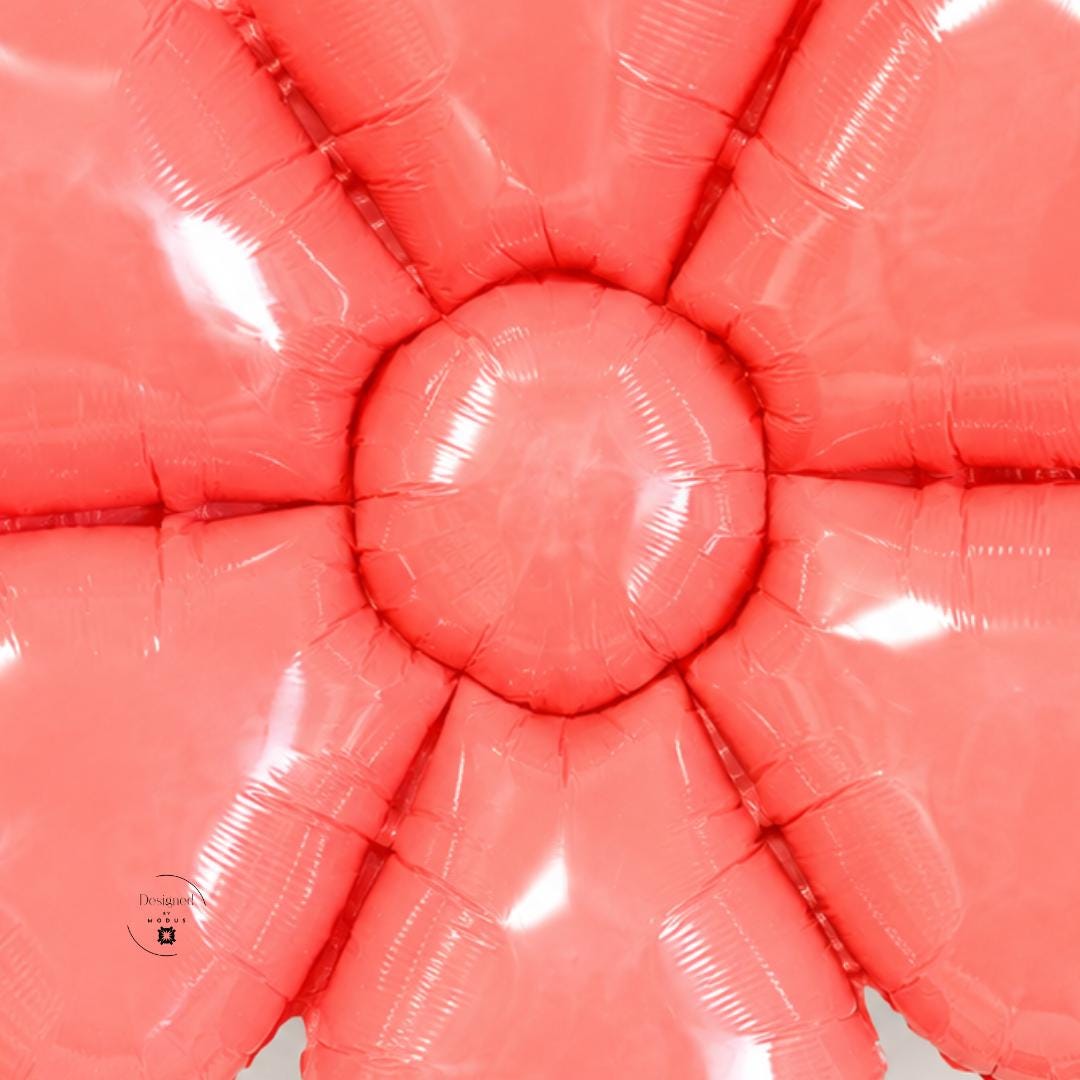Oversized Coral Flower Balloon Pink Mylar Floral Birthday Party Decoration Baby Shower Bridal Shower Garden Party Photo Backdrop