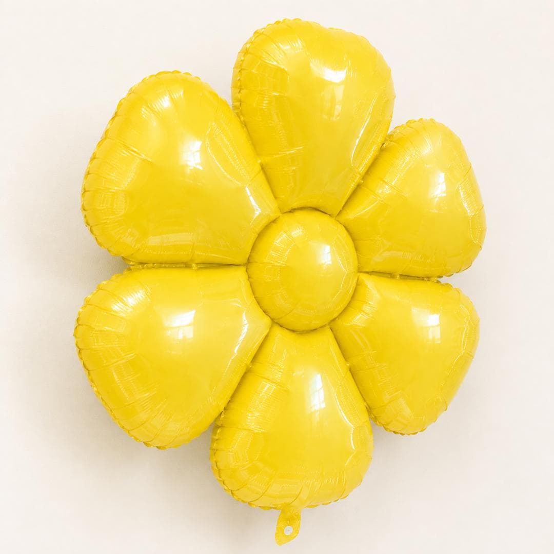 Yellow Flower Balloon Oversized 32 Inch Mylar Balloon Groovy Birthday Spring Summer Floral Party Balloon Garland Decoration