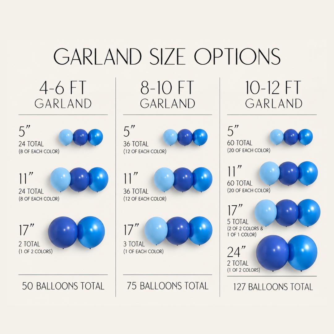 Blue Christmas Balloon Garland Kit Baby Blue Periwinkle Metallic Blue Balloon Arch Winter Wonderland Holiday Party Birthday Decor
