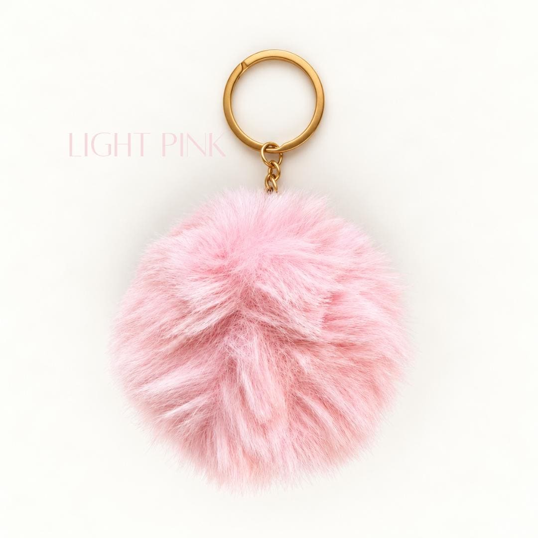 Fluffy Pom Pom Keychain Faux Fur Bag Charm Purse Accessory Backpack Charm Christmas Stocking Stuffer Gift for Women Teens
