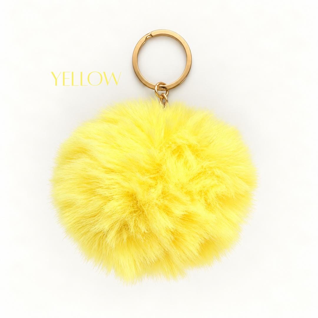 Fluffy Pom Pom Keychain Faux Fur Bag Charm Purse Accessory Backpack Charm Christmas Stocking Stuffer Gift for Women Teens