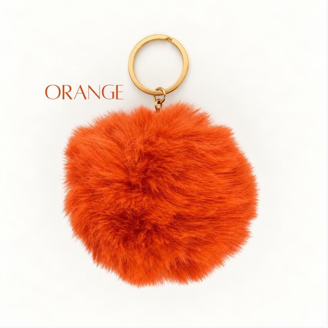 Fluffy Pom Pom Keychain Faux Fur Bag Charm Purse Accessory Backpack Charm Christmas Stocking Stuffer Gift for Women Teens