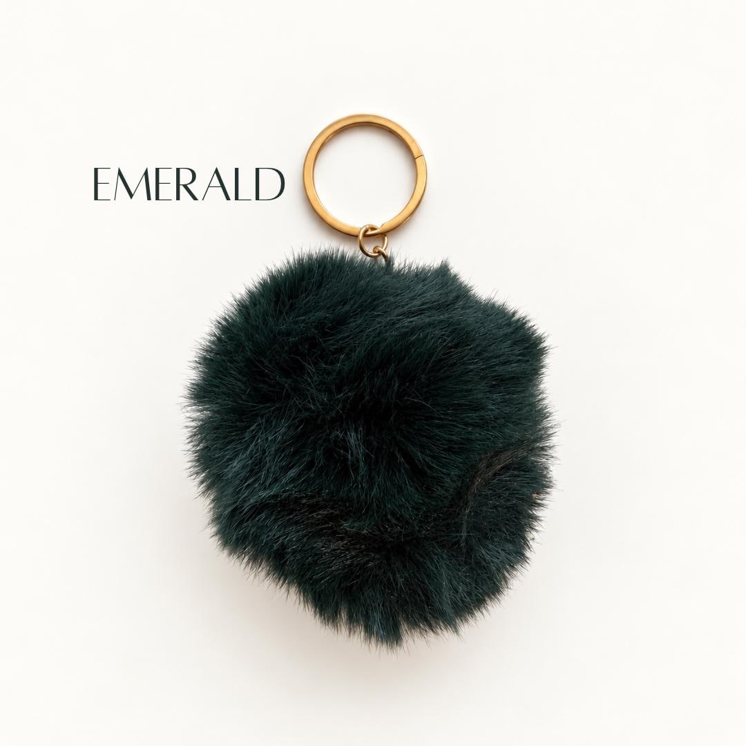 Fluffy Pom Pom Keychain Faux Fur Bag Charm Purse Accessory Backpack Charm Christmas Stocking Stuffer Gift for Women Teens