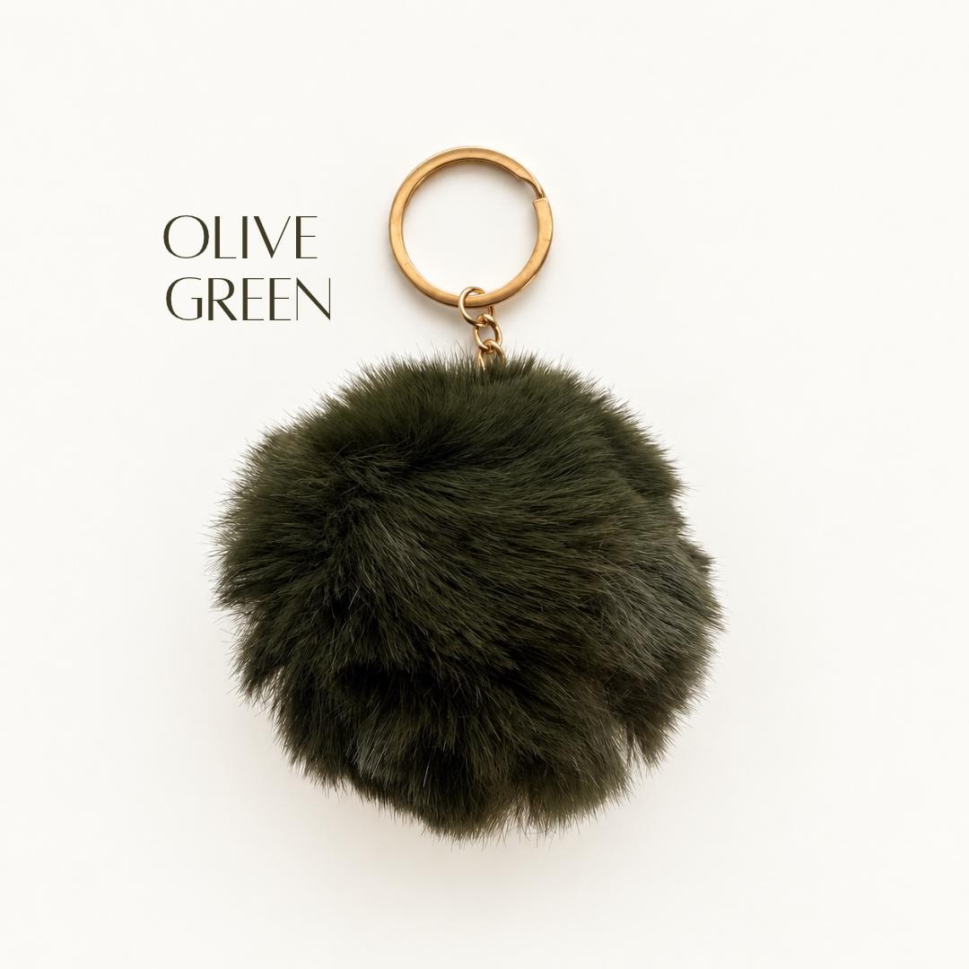 Fluffy Pom Pom Keychain Faux Fur Bag Charm Purse Accessory Backpack Charm Christmas Stocking Stuffer Gift for Women Teens