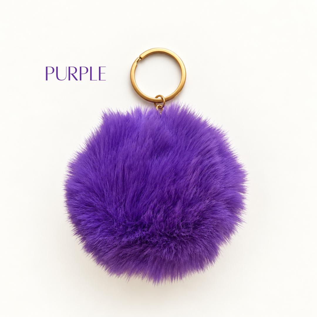 Fluffy Pom Pom Keychain Faux Fur Bag Charm Purse Accessory Backpack Charm Christmas Stocking Stuffer Gift for Women Teens